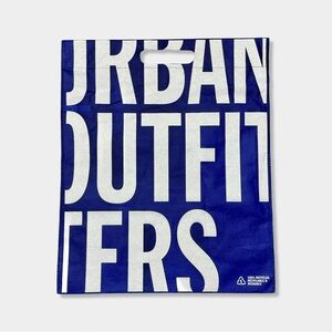 Urban Outfitters Blue White Logo 100% Recycled Reusable Shopping Travel Tote Bag